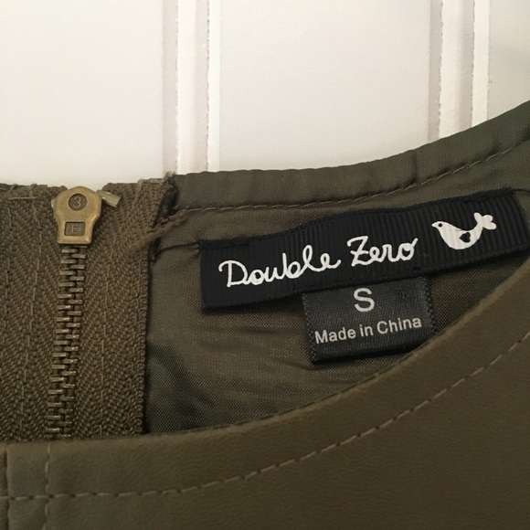 Double Zero Open Back Sleeveless Chiffon & Faux Sleeveless Top Olive Size Small - Picture 12 of 14